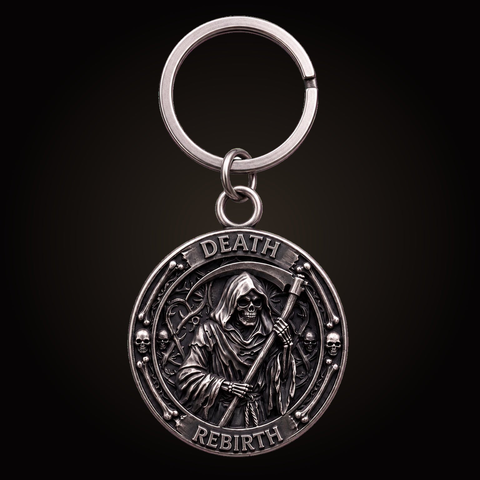 Life & Death Double-Sided Medallion, alternate front view