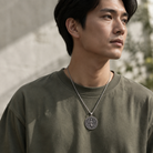 Life & Death Double-Sided Medallion, worn on a chain