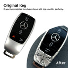 Mercedes slim rectangle key case fits perfectly if shape matches original key before and after comparison showing precise alignment