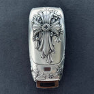 Mercedes slim rectangle key case front view showing precision button cutouts and engraved top surface without interfering original functions