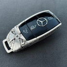 Mercedes Slim Rectangle Silver Key Case, alternate angle
