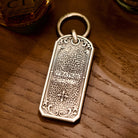 Meridian Heirloom Personalized Key Tag, lifestyle display