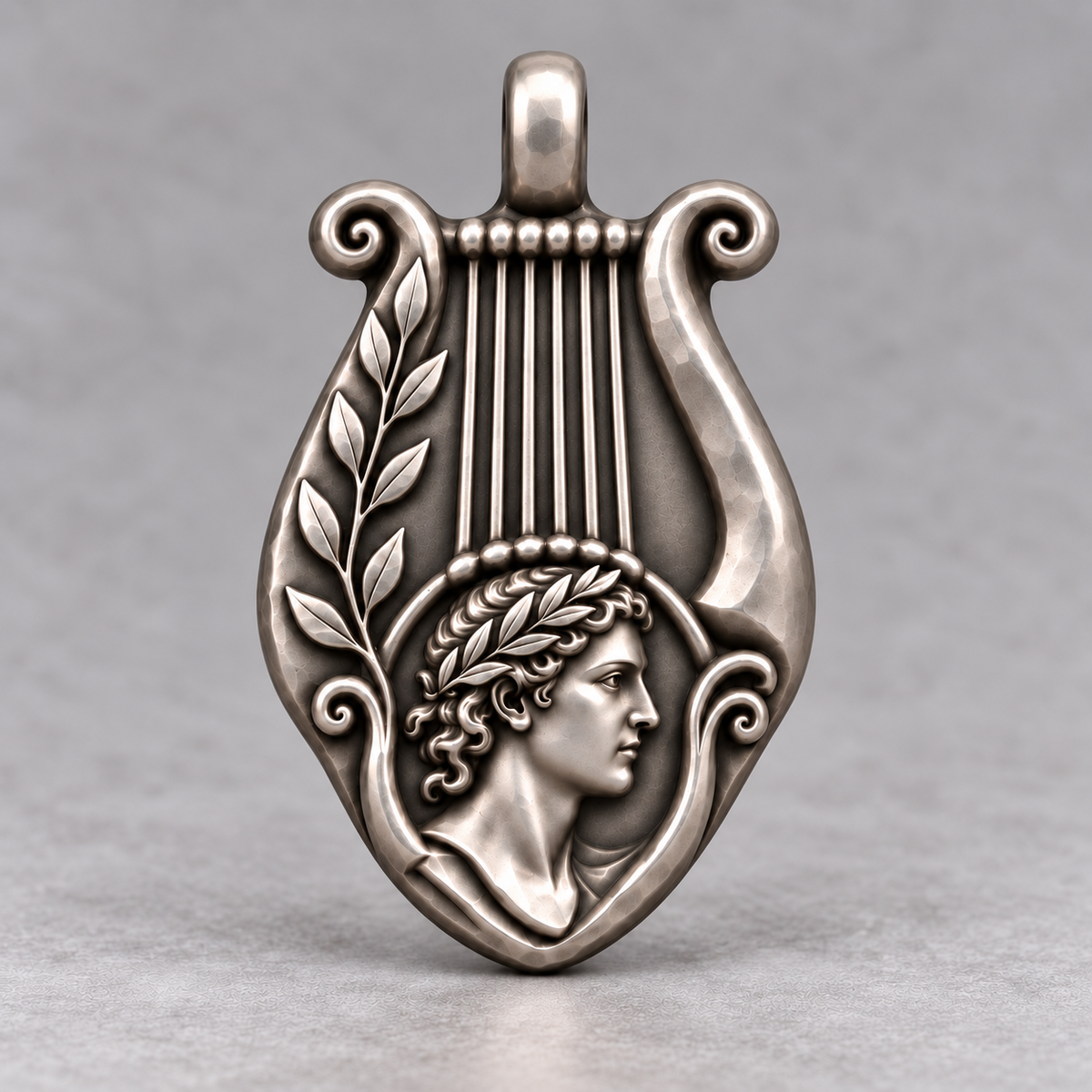 Apollo upgraded mythology pendant front; design visualization