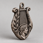 Apollo keychain charm design preview, oblique view