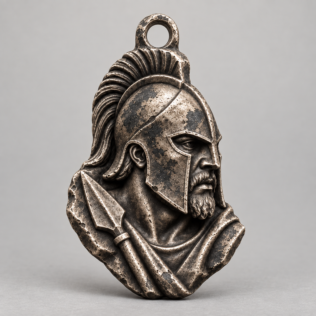 Ares keychain charm design preview, front view