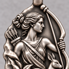 Artemis upgraded pendant — 银质表面近照; design visualization, styling accessories excluded