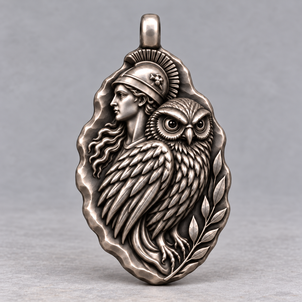 Athena upgraded mythology pendant front; design visualization