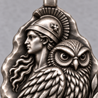 Athena upgraded pendant — 银质表面近照; design visualization, styling accessories excluded