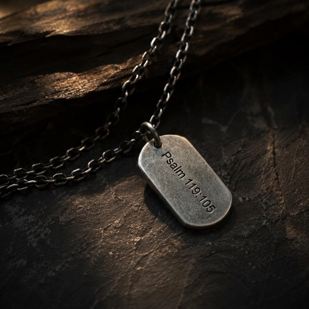 Personalized 925 Silver Dog Tag Cross Pendant, personalized back example
