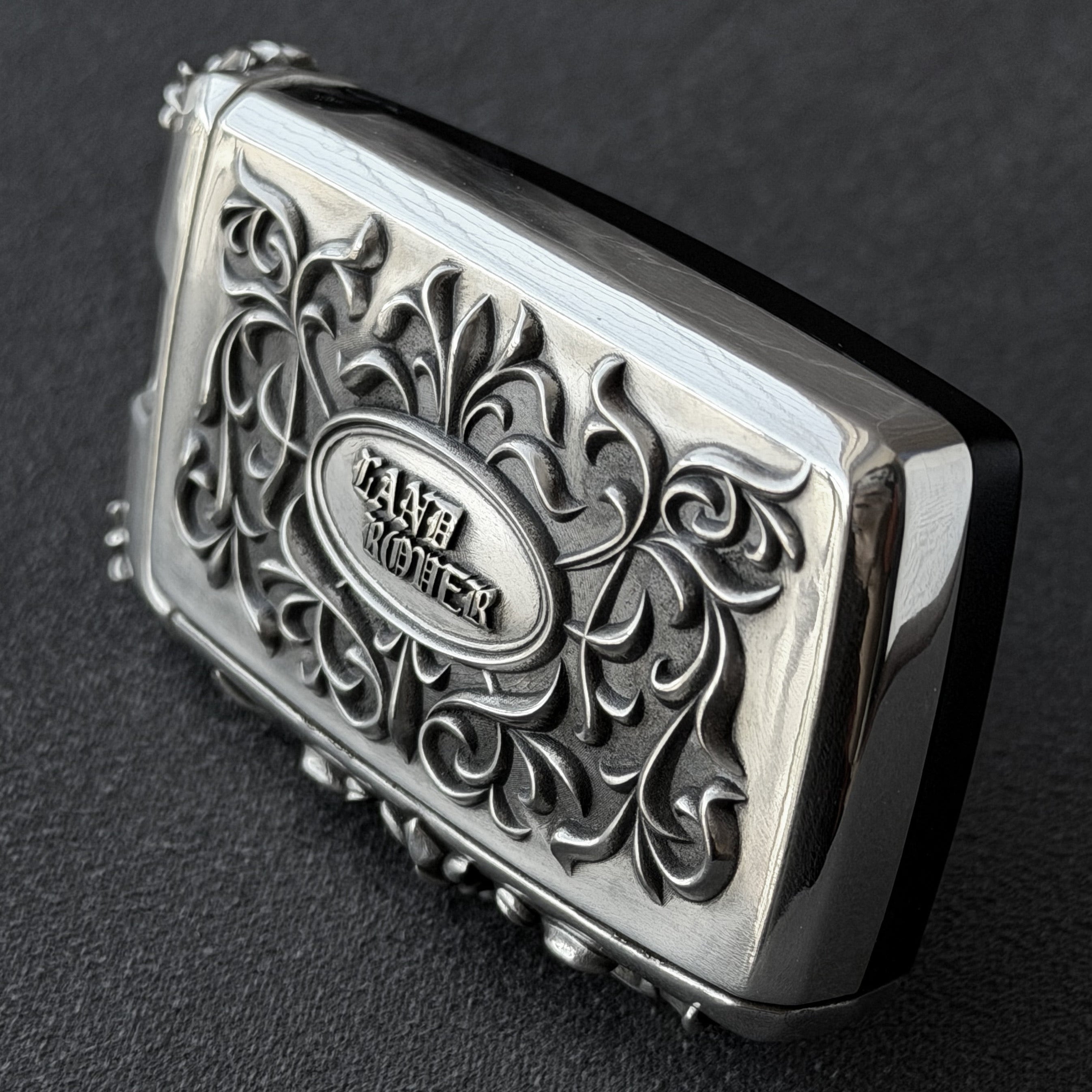Personalized Land Rover Full Coverage Key Case, back engraving detail