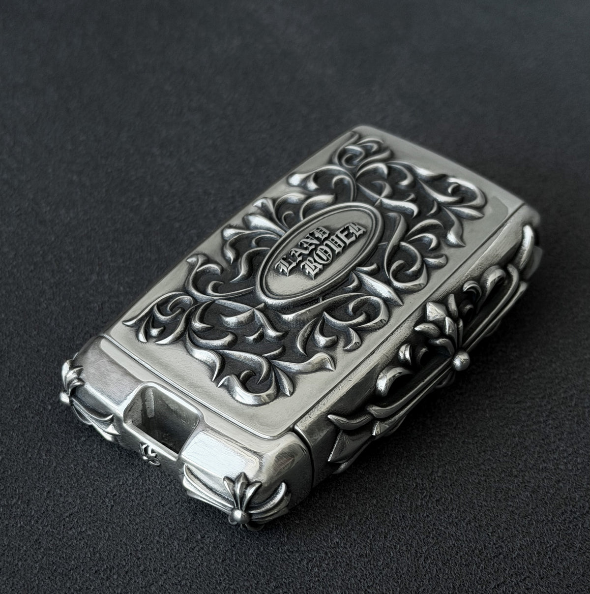 Personalized Land Rover Full Coverage Key Case, back three-quarter view