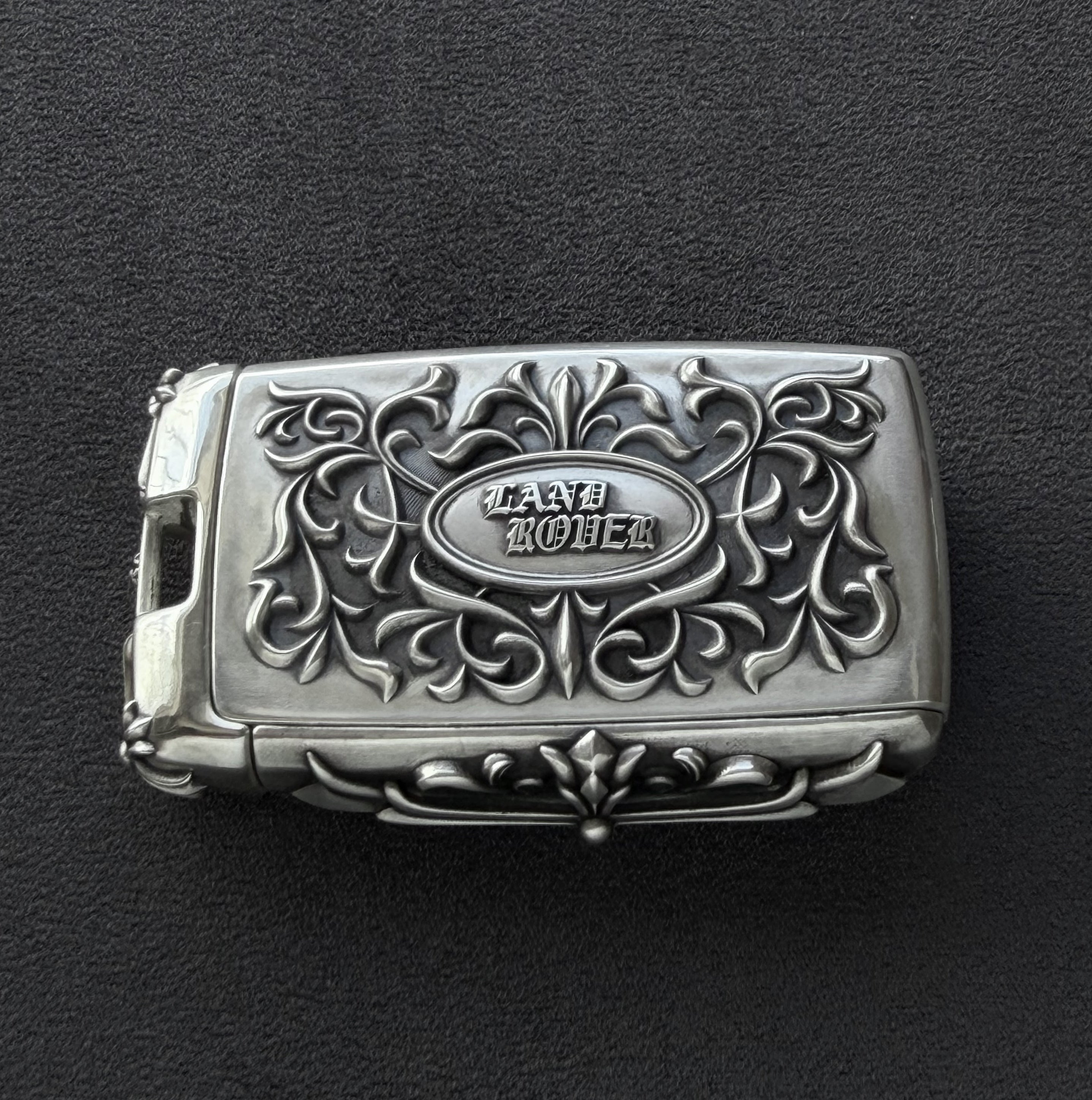 Personalized Land Rover Full Coverage Key Case, engraved edge detail