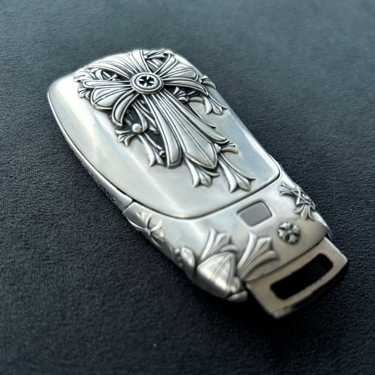 Personalized Mercedes Slim Rectangle Key Case, full-coverage view