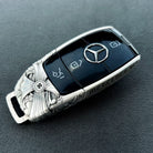 Personalized Mercedes Slim Rectangle Key Case, original key and finished case comparison, alternate view 10