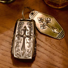 RAM TRX Silver Key Case, front engraving detail