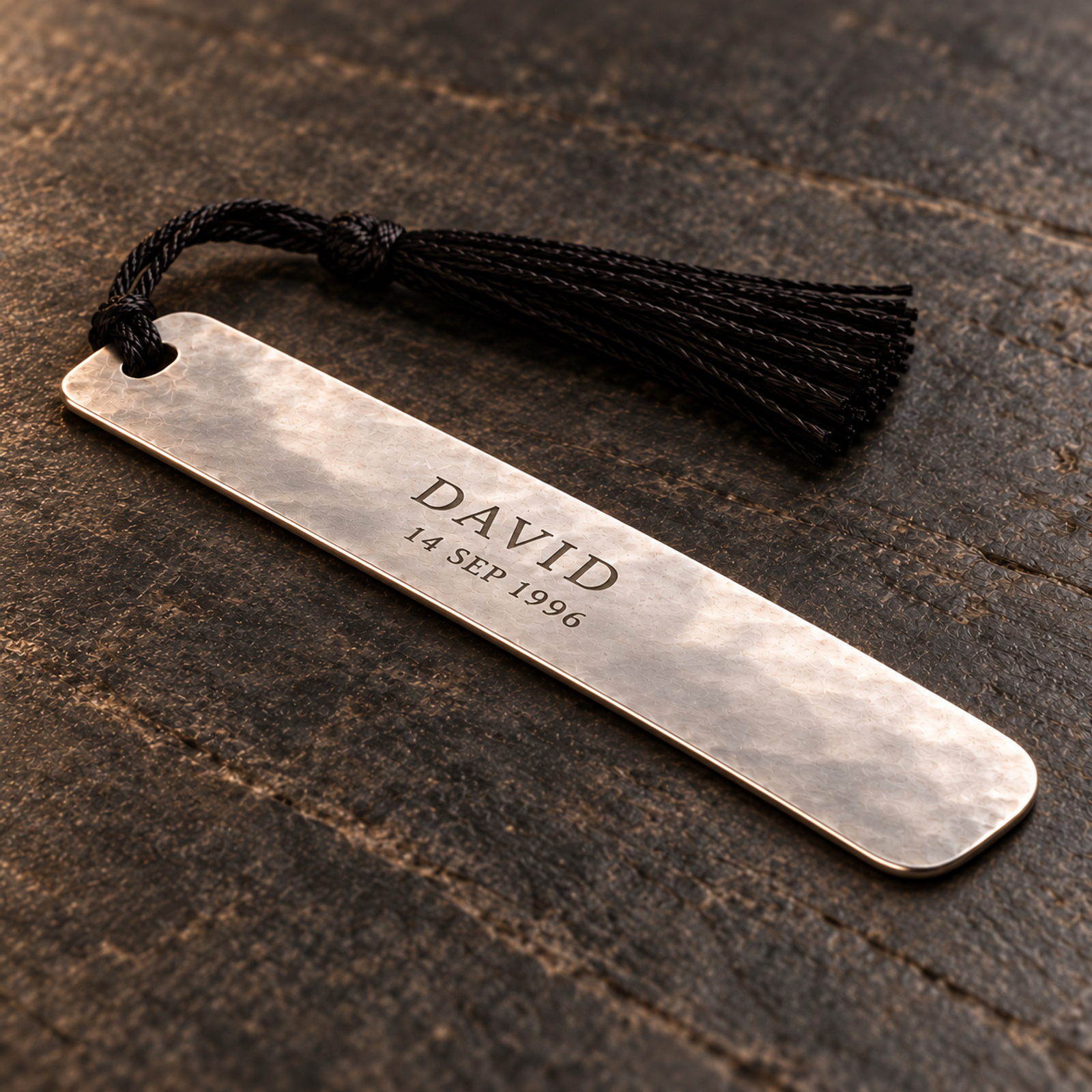 Thin bookmark body at a 45 degree angle