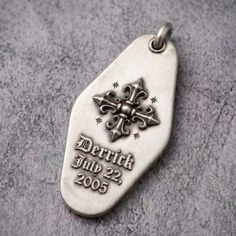 silver keychain