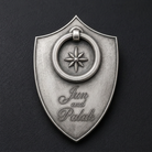 Handcrafted silver keychain, lifestyle display