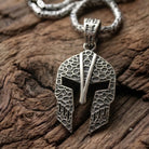 Spartan Helmet 925 Silver Pendant, back or personalization view