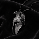 Spartan Helmet Talisman Pendant, back or personalization view