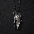 Spartan Helmet Talisman Pendant, close-up detail