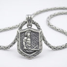 Spartan Shield & Sword Pendant, alternate front view