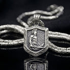 Spartan Shield & Sword Pendant, front view