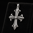 Handcrafted silver accessory, front view