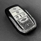 Toyota Alphard Sterling Silver Key Case, front engraving detail