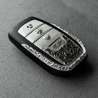 Toyota Land Cruiser LC300 Silver Key Case, back engraving detail