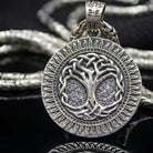 Tree of Life 925 Silver Sun Pendant, front view